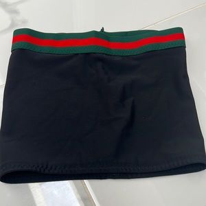 Black spandex bandeau top